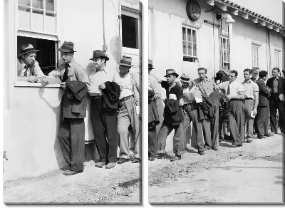 Модульная картина Очередь (Turn)