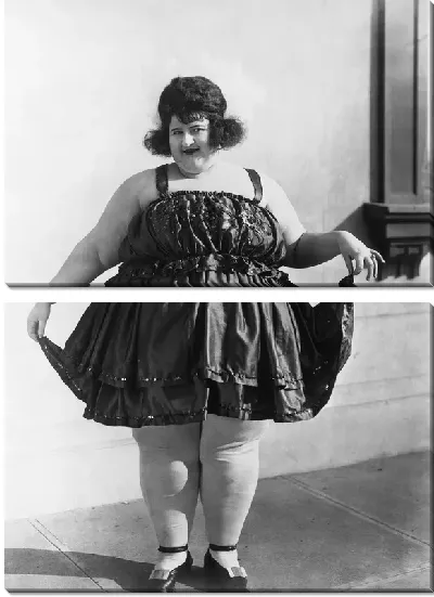 Модульная картина Женщина в платье (A woman in a dress)