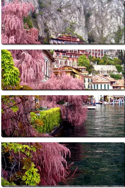 Модульная картина Сад у озера (Garden by the lake)