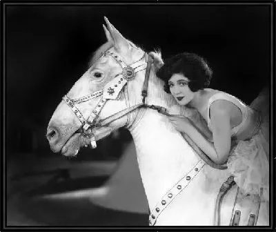 Картина Девушка верхом на белой лошади (A girl riding a white horse)
