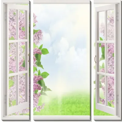 Сирень за окном (Lilacs outside the window)