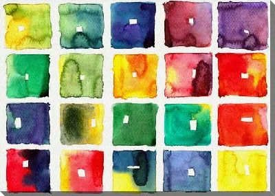 Постер Композиция из цветных квадратов (Composition from colored squares)