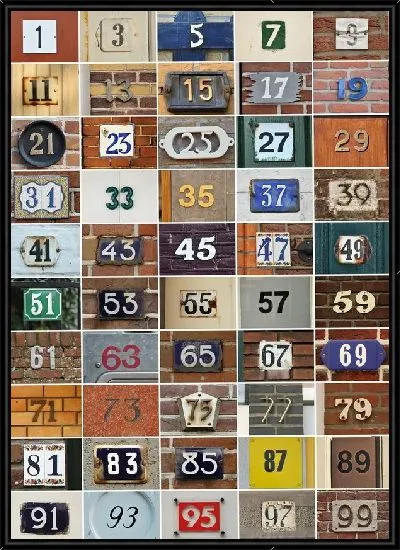 Картина Номера разных домов (Number of different houses) №2
