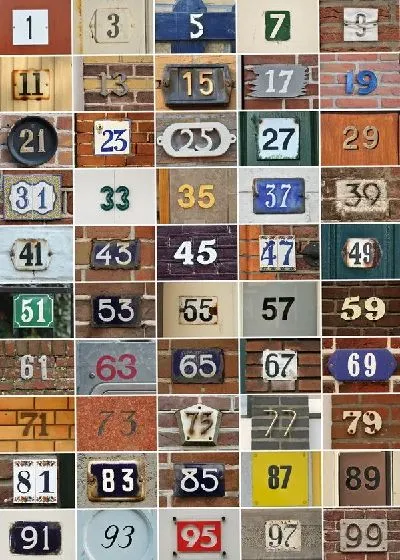 Плакат Номера разных домов (Number of different houses) №2