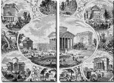 Модульная картина Старинные здания (Old buildings)