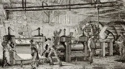 Плакат Рабочие в цехе (Working in the shop)