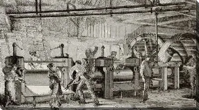 Постер Рабочие в цехе (Working in the shop)