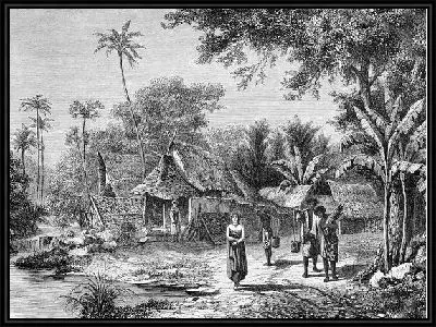 Картина Африканский поселок (African village)
