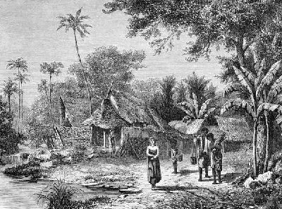 Плакат Африканский поселок (African village)