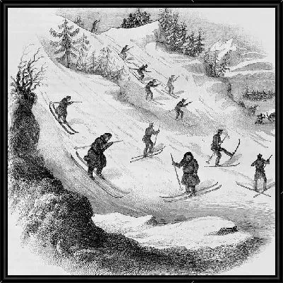 Люди катаются на лыжах (People skiing)