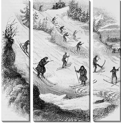 Люди катаются на лыжах (People skiing)