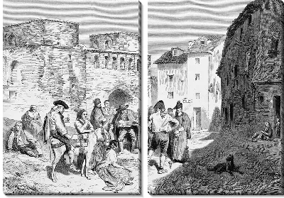 Модульная картина Уличное представление (Raree-show)