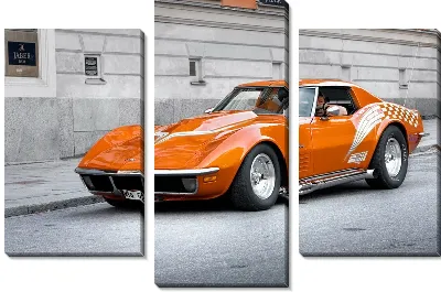 Модульная картина Автомобиль оранжевого цвета (Orange car)