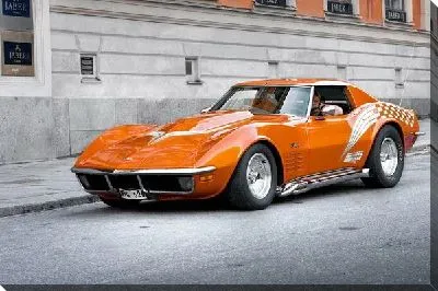 Постер Автомобиль оранжевого цвета (Orange car)