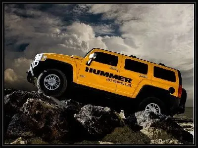 Картина Хаммер желтого цвета (Yellow Hammer)