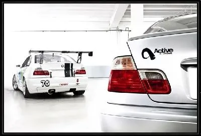 Картина Автомобили белого цвета (Cars)