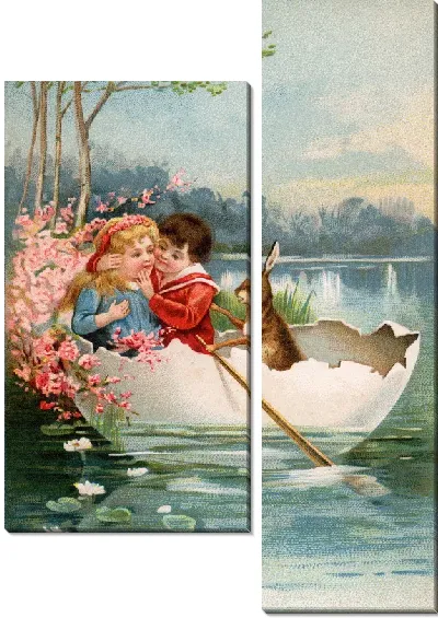 Модульная картина Пасхальная открытка (Easter card)