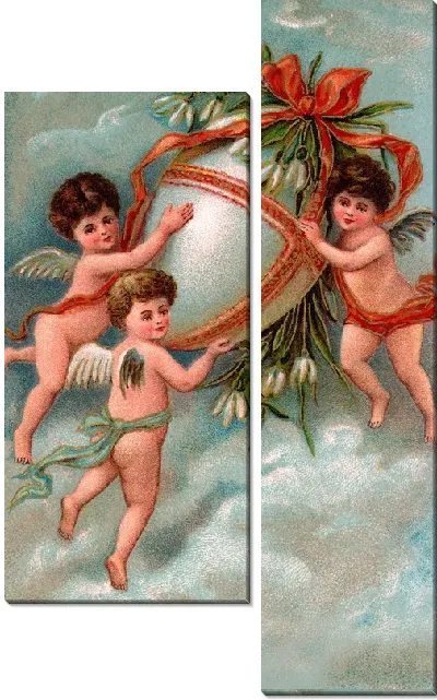 Модульная картина Пасхальная открытка (Easter card) №2