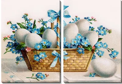 Модульная картина Пасхальная открытка (Easter card) №3