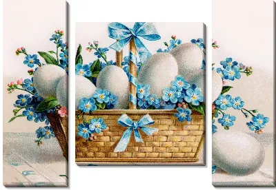 Модульная картина Пасхальная открытка (Easter card) №3