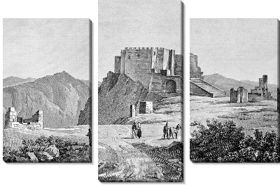 Модульная картина Крепость на скале (Castle on the rock)
