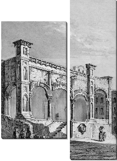 Модульная картина Здание с арками (Building with arches) №3