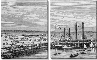 Модульная картина Пароходы (Steamboats)