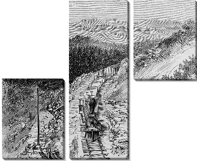 Модульная картина Железная дорога (Railroad) №12