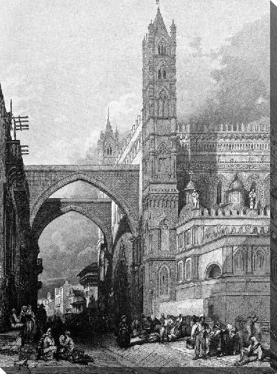 Постер Здание с арками (Building with arches) №4