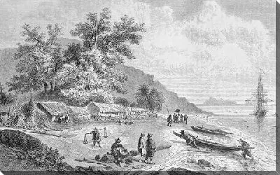 Постер Поселок на берегу (The settlement on the shore)