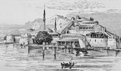 Плакат Город на берегу озера (The city by the lake)