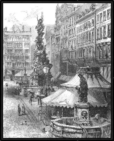 Картина Фонтаны на улице (Fountains on the street)