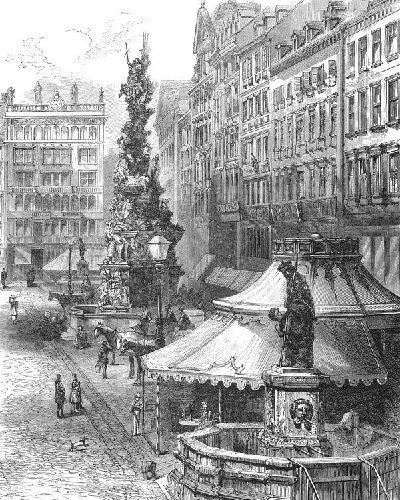 Плакат Фонтаны на улице (Fountains on the street)