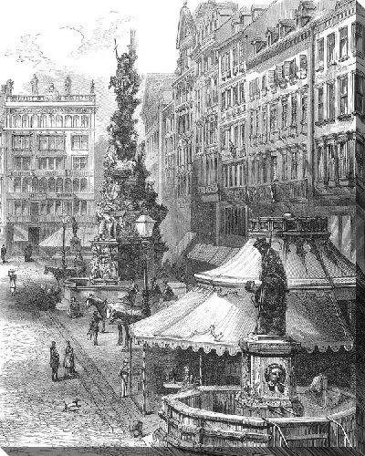 Постер Фонтаны на улице (Fountains on the street)
