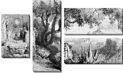 Модульная картина Ветвистые деревья (Green tree)