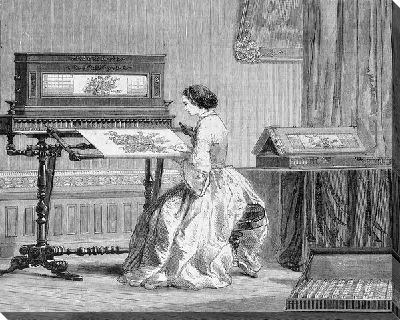 Постер Девушка вышивает (Woman embroiders)