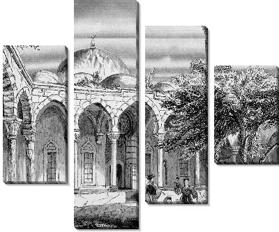 Модульная картина Здание с арками (Building with arches) №6