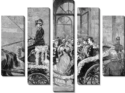 Модульная картина Пара в карете (Couple in a carriage)