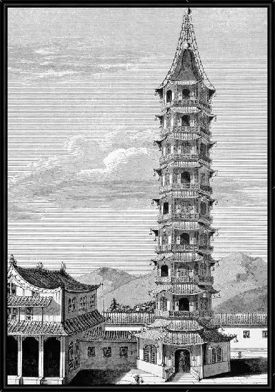 Картина Здание в Китае (Building in China)