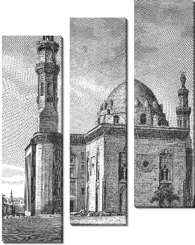 Модульная картина Здание с башней (Building with a tower)