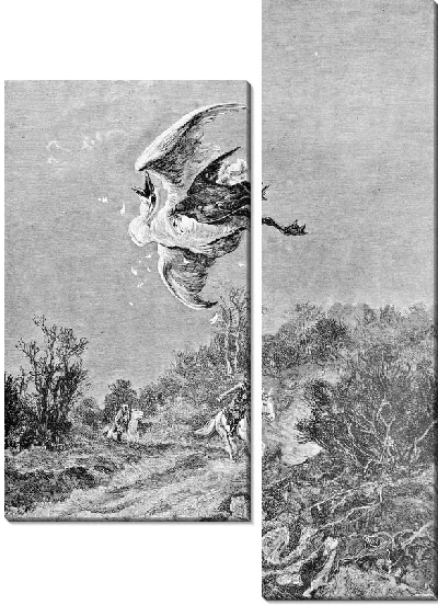 Модульная картина Охота (Hunting) №3