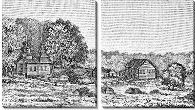 Модульная картина Деревня (Village) №13