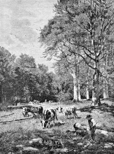 Плакат Пастух с коровами (Shepherd with cows) №2