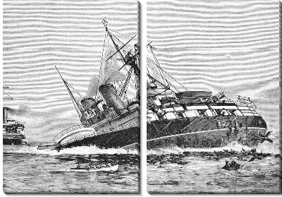 Модульная картина Пароход (Steamer) №18