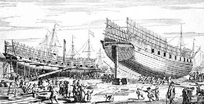 Плакат Постройка кораблей (Construction of ships)