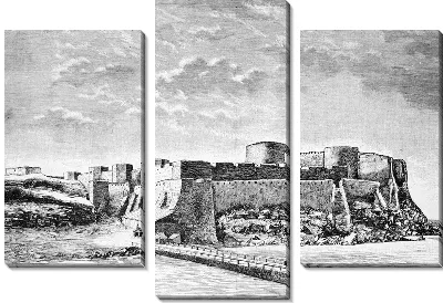 Модульная картина Мост возле крепости (Bridge near the castle)