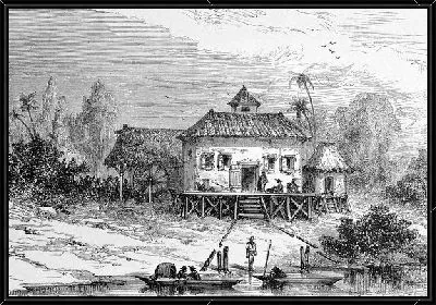 Картина Домик на берегу озера (Little House on the lake)