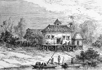 Плакат Домик на берегу озера (Little House on the lake)