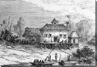 Постер Домик на берегу озера (Little House on the lake)