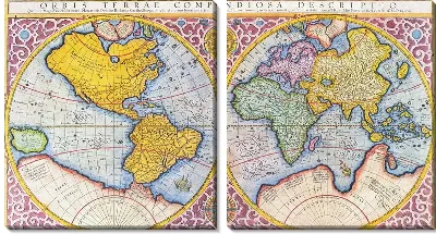 Модульная картина Старинная карта (Old map) №5